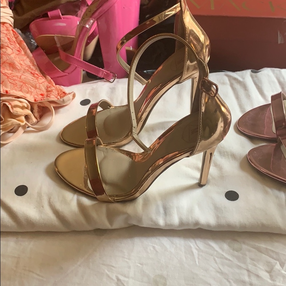 Gold misguided heels